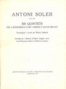 Seis quintetos, para instrumentos de arco i órgano o clave obligado