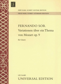 Variaciones sobre un tema de Mozart Op. 9 para guitarra de Fernando Sor