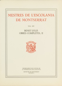 Mestres de l’ Escolania Vol.14. Benet Julià II