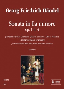 Sonata in A min Op. 1 No. 4 for Treble Recorder (Flute, Oboe, Violin) and Guitar (Continuo), de George Frideric Handel