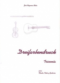 Dreifarbendruck, for flute, viola and guitar