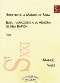 Homenaje a Falla / Tem. y Var. a la memoria de Béla Bartok, de Manuel Valls