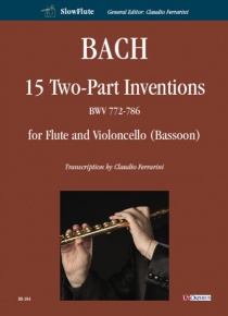 15 Invenzioni a due voci BWV 772-786 per Flauto e Violoncello (Fagotto)