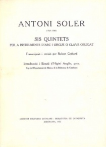 Six quintets, for string instruments and organ or hapsichord obligato