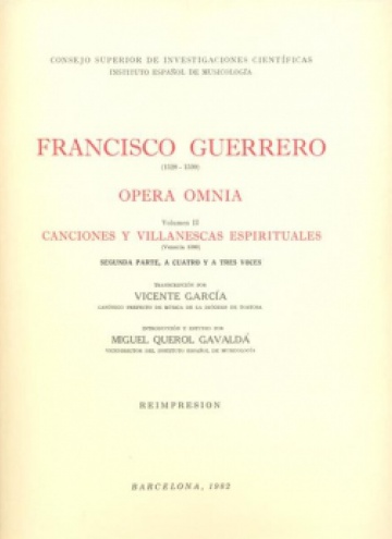Opera Omnia vol. II (Canciones y villanescas espirituales)