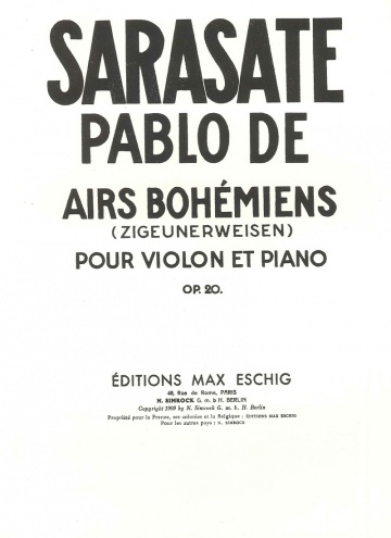 Airs Bohémiens (vn) op.20
