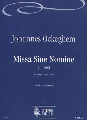Missa sine nomine for 3 Voices, de Johannes Ockeghem