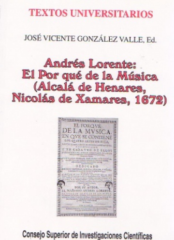 Andrés Lorente:  El Por qué de la Música (Alcalá de Henares, Nicolás de Xamares, 1672)