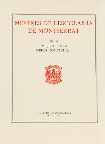 Mestres de l’ Escolania Vol.6. Miquel López I