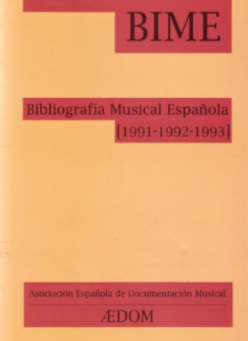 Bibliografía Musical Española (1991-1992-1993)