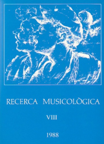 Recerca Musicològica VIII