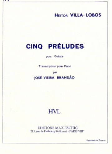 Prélude núm. 4 for guitar (arranged for piano)