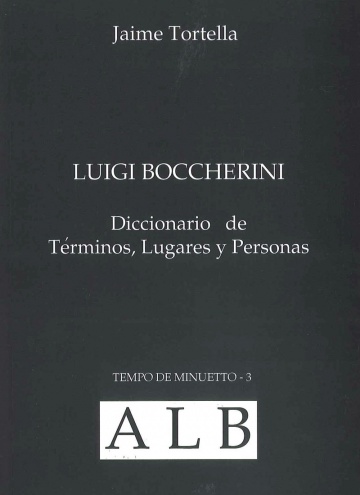 Luigi Boccherini. Diccionario de términos, lugares y personas